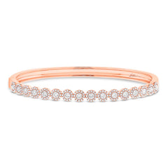 1.65ct 14k Rose Gold Diamond Bangle