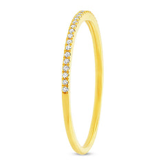 0.07ct 14k Yellow Gold Diamond Lady's Band Size 3.5