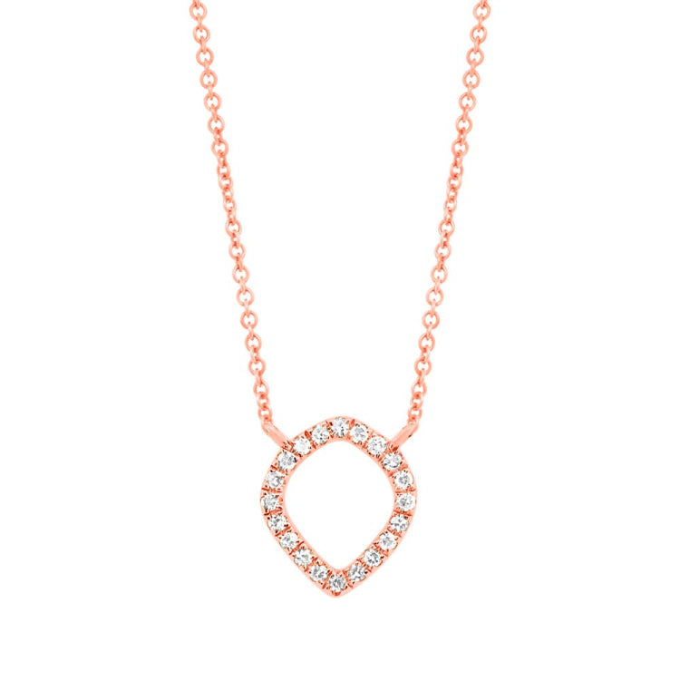 0.06ct 14k Rose Gold Diamond Pendant