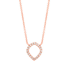 0.06ct 14k Rose Gold Diamond Pendant