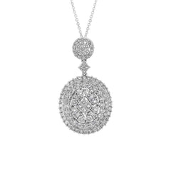3.68ct 18k White Gold Diamond Pendant