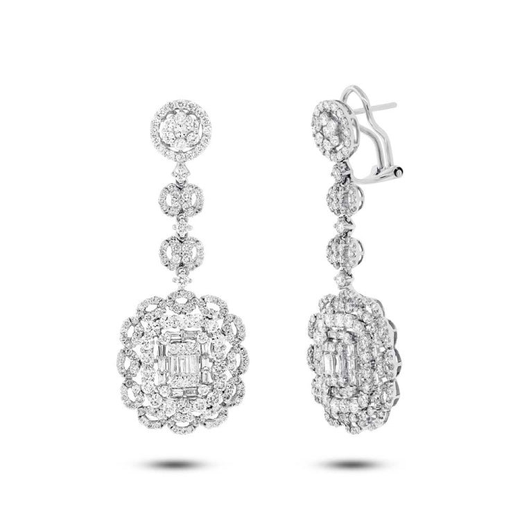 4.54ct 18k White Gold Diamond Earring