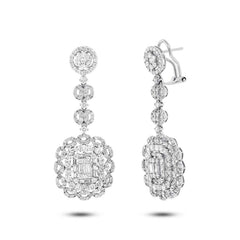 4.54ct 18k White Gold Diamond Earring