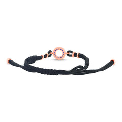 0.09ct Diamond & 0.20ct Blue Sapphire 14k Rose Gold Bracelet