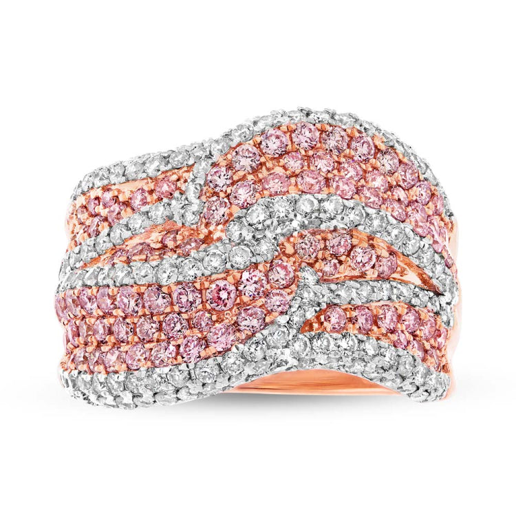 2.12ct 14k Rose Gold Natural Pink Diamond Lady's Ring