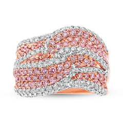 2.12ct 14k Rose Gold Natural Pink Diamond Lady's Ring