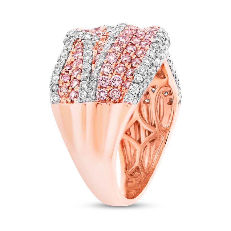 2.12ct 14k Rose Gold Natural Pink Diamond Lady's Ring
