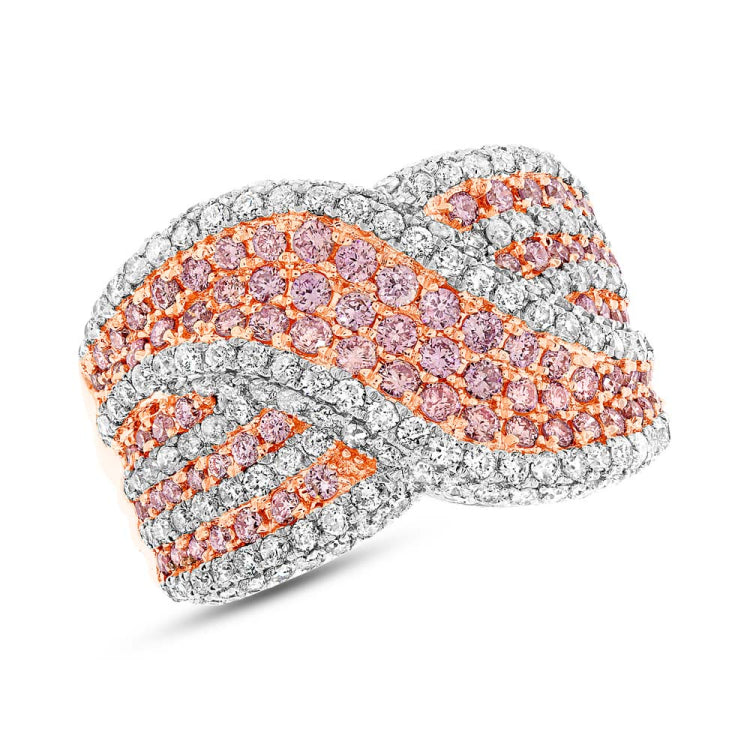 2.00ct 14k Rose Gold Natural Pink Diamond Lady's Ring