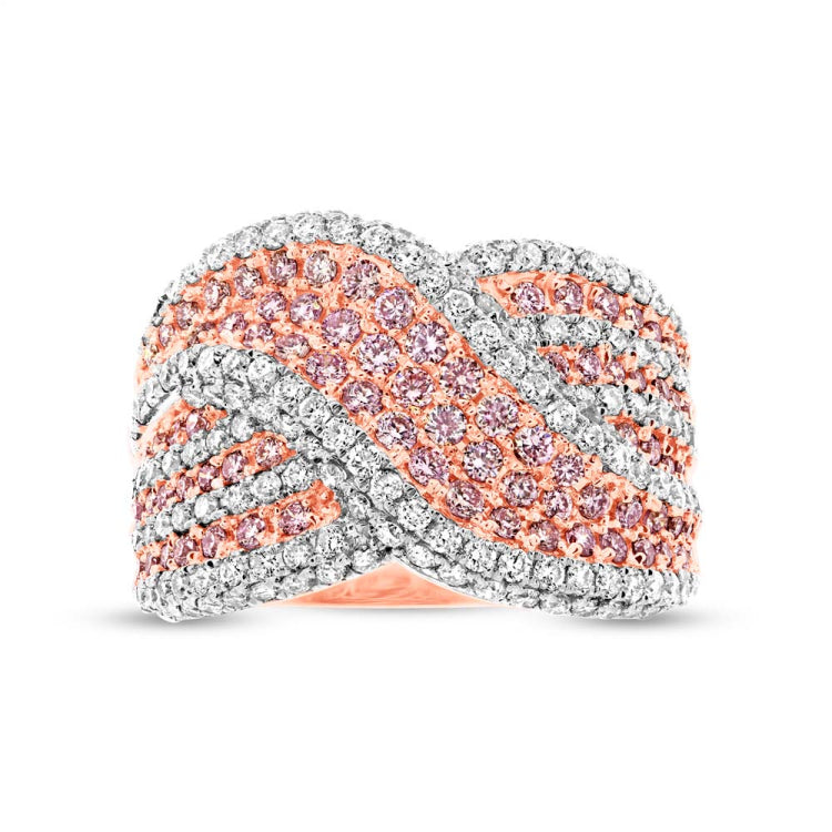 2.00ct 14k Rose Gold Natural Pink Diamond Lady's Ring
