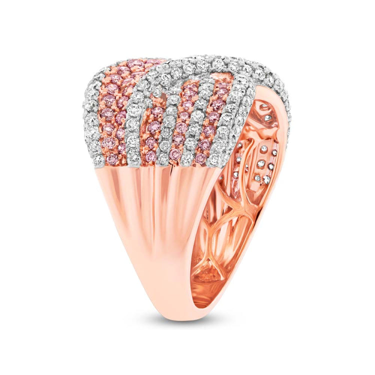 2.00ct 14k Rose Gold Natural Pink Diamond Lady's Ring