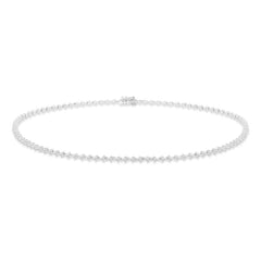2.94ct 18k White Gold Diamond Choker Necklace