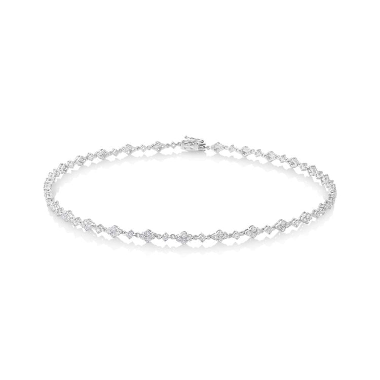 4.48ct 18k White Gold Diamond Choker Necklace
