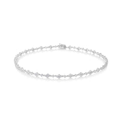 4.48ct 18k White Gold Diamond Choker Necklace