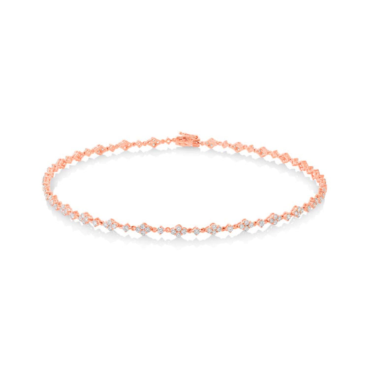 4.48ct 18k Rose Gold Diamond Choker Necklace