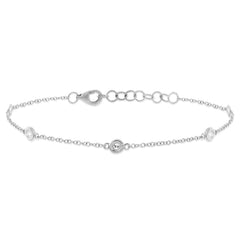 0.16ct 14k White Gold Diamonds by the Yard Bracelet