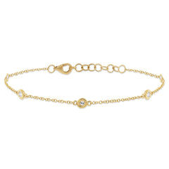 0.16ct 14k Yellow Gold Diamonds by the Yard Bracelet
