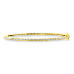 1.09ct 14k Yellow Gold Diamond Bangle