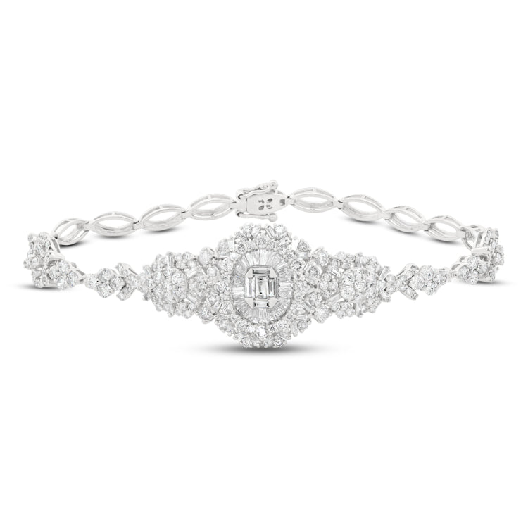 4.59ct 18k White Gold Diamond Bracelet