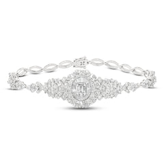 4.59ct 18k White Gold Diamond Bracelet