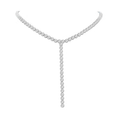 4.36ct 14k White Gold Diamond Lariat Necklace