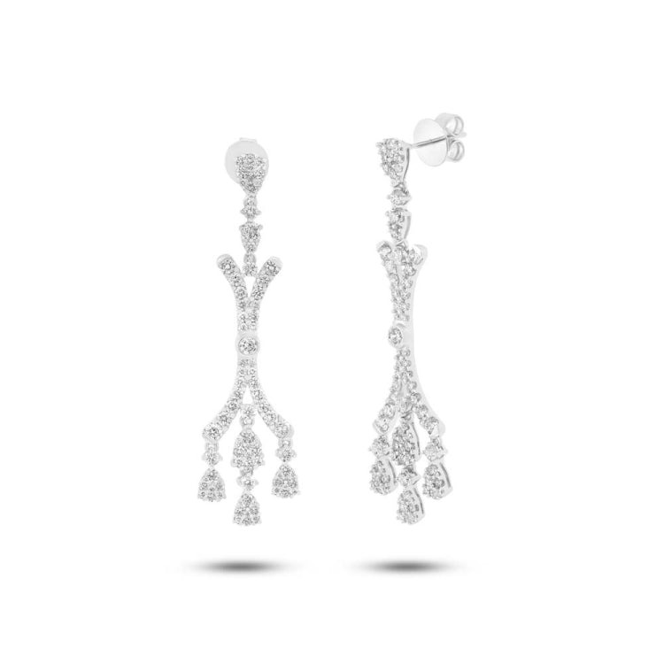 3.10ct 18k White Gold Diamond Earring