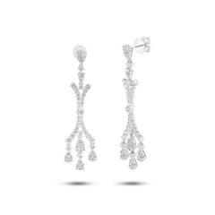 3.10ct 18k White Gold Diamond Earring