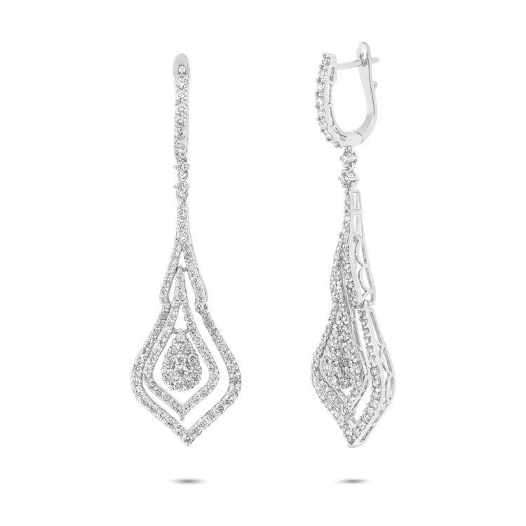 3.21ct 18k White Gold Diamond Earring