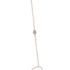 0.13ct 14k Rose Gold Diamond Hamsa Lady's Bracelet
