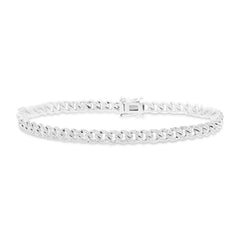 0.96ct 14k White Gold Diamond Pave Chain Bracelet