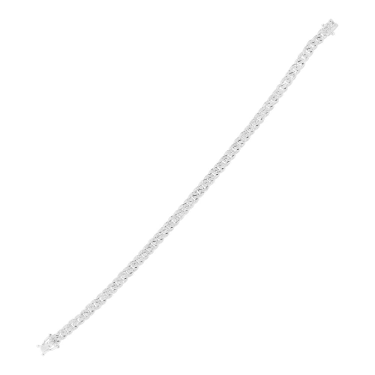 0.96ct 14k White Gold Diamond Pave Chain Bracelet