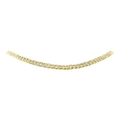 2.41ct 14k Yellow Gold Diamond Pave Chain Choker