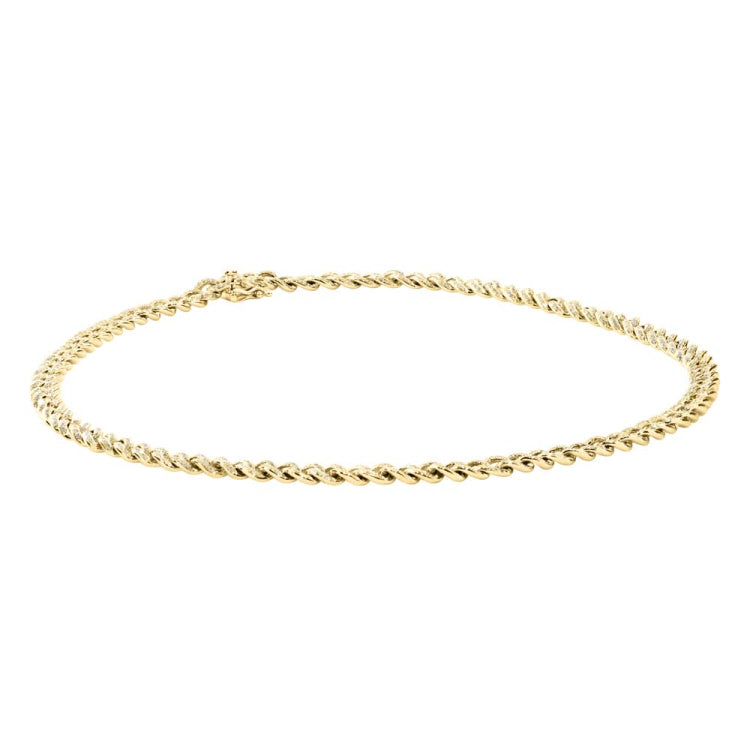 2.41ct 14k Yellow Gold Diamond Pave Chain Choker