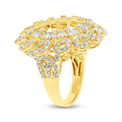 3.52ct 18k Yellow Gold Diamond Semi-mount Ring Size 7.5