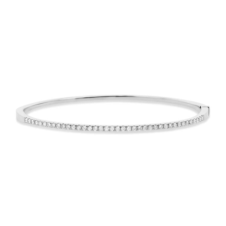 0.62ct 14k White Gold Diamond Bangle
