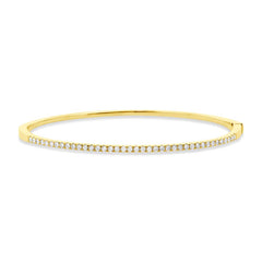 0.62ct 14k Yellow Gold Diamond Bangle