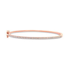 0.62ct 14k Rose Gold Diamond Bangle