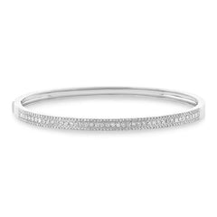0.90ct 14k White Gold Diamond Bangle