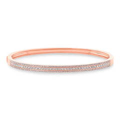 0.90ct 14k Rose Gold Diamond Bangle