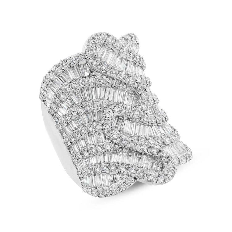 4.77ct 18k White Gold Diamond Baguette Lady's Ring