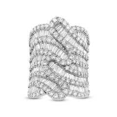 4.77ct 18k White Gold Diamond Baguette Lady's Ring