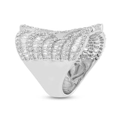 4.77ct 18k White Gold Diamond Baguette Lady's Ring