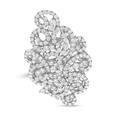 6.36ct 18k White Gold Diamond Lady's Ring
