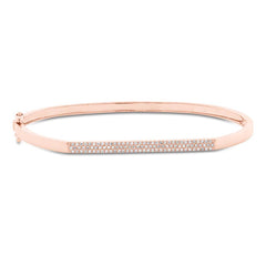 0.30ct 14k Rose Gold Diamond Pave Bangle
