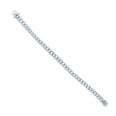 1.05ct 14k White Gold Diamond Pave Chain Bracelet
