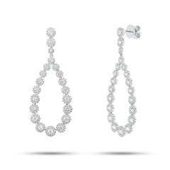 3.01ct 14k White Gold Diamond Earring