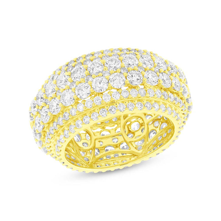 6.96ct 18k Yellow Gold Diamond Lady's Ring