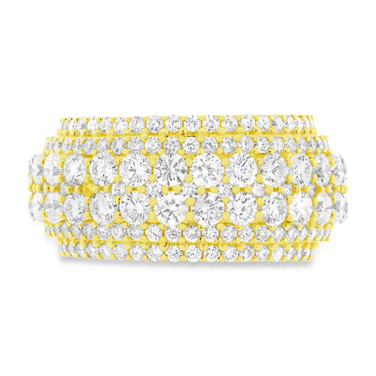 6.96ct 18k Yellow Gold Diamond Lady's Ring