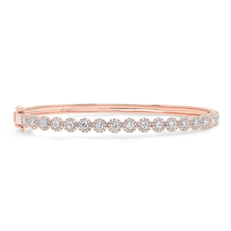 1.35ct 14k Rose Gold Diamond Bangle