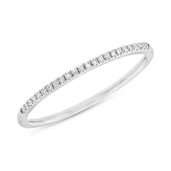 0.06ct 14k White Gold Diamond Lady's Band Size 5.5