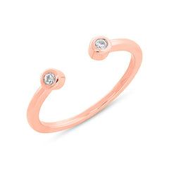 0.07ct 14k Rose Gold Diamond Lady's Ring Size 5